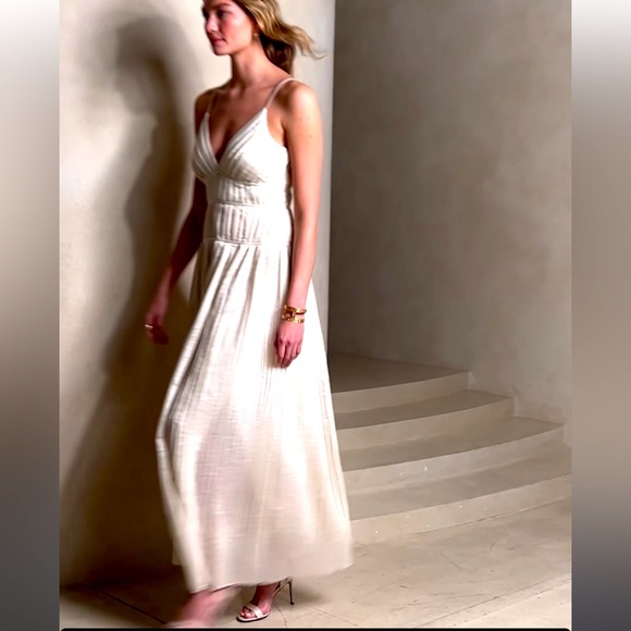 NWT BANANA REPUBLIC JACQUI PLEATED MAXI DRESS - Picture 11 of 12